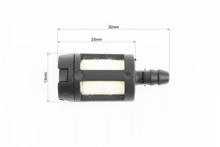 Фільтр паливний до китайських бензопил - елемент (повсть) d-4,5mm, D-13mm, L-32mm
