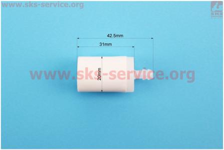 Фільтр паливний до китайських бензопил - елемент (поліпропілен) d-4,5mm, D-20mm, L-42mm