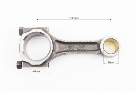 Шатун D-43mm, d-23mm до двигуна 186F