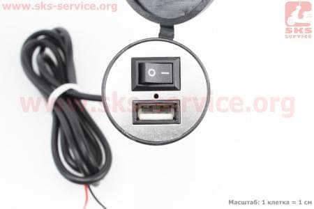 Зарядка USB универсальная (крепление в пластик/на руль)