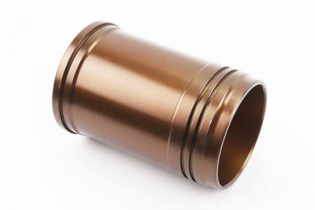 Гільза циліндра до двигунів R190N H-160mm, Dпоршня-90mm, Dвінця-108,75mm, Dверх.пояс-104,75mm, Dниж.пояс-103mm, жовта, з насічкою