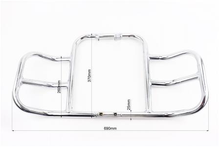 Дуга захисна ХРОМ з кріпленням, комплект, до мотоциклів Viper-125-150J