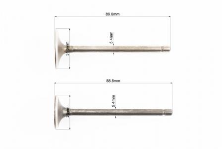Впускний та випускний клапани до мотоцикла CB-150/200, комплект 2 шт, ZHENGHE