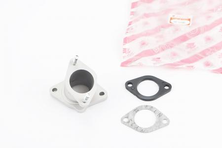 Патрубок карбюратора до мотоцикла CB125-300 (металевий, тип 2) ZHENGHE