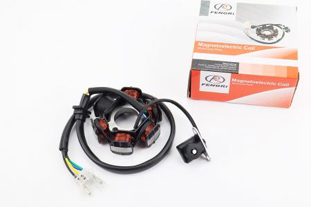 Статор магнето до мотоцикла 125-150 см3 4T (6 котушок, роз'єм мама 3+2) FENGRI