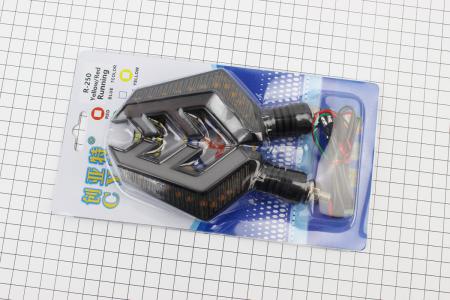 Діодний поворотник LED секвенційний (ВИГИБ тип 2) на гнучкій ніжці зі стоп‑сигналом і габаритом, 2 шт до мототехніки CYT