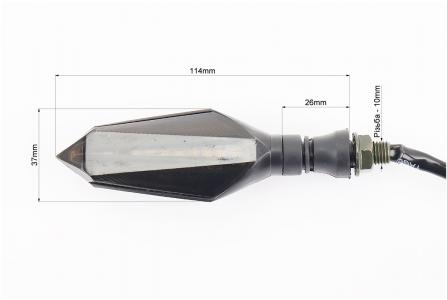 Поворотник діодний + габарит до мотоцикла та скутера ZXD-19, 2 шт, PRC