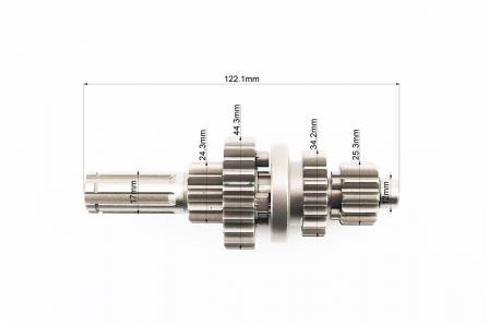 Коробка передач 3+1 до квадроцикла 110cc, два вали, d-12мм, без язичка PRC