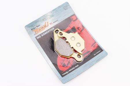 Гальмівні колодки дискові до мотоциклів Suzuki AD100 / RM80 / RM85 / DR-Z125; Kawasaki KLX125L / KMX125, комплект, жовті YONGLI
