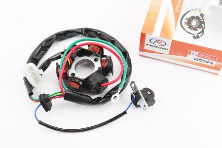 Статор магнето до скутера Honda DIO AF18/AF27, 6 котушок, роз'єм 5+1, FENGRI