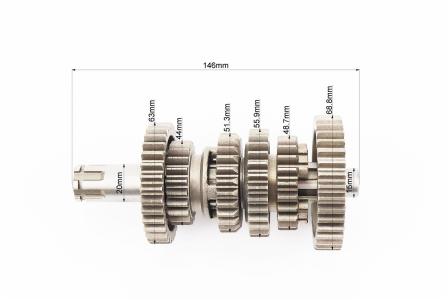 Коробка передач (комплект валів зі шестернями) до мотоцикла Loncin JL200-68A, FENGRI
