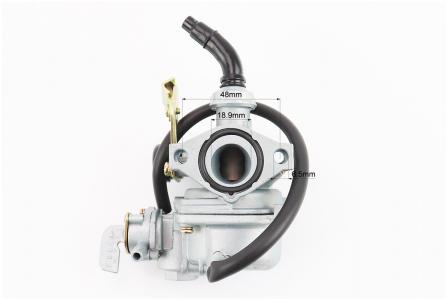 Карбюратор у зборі до мопеда Delta 70/90/110cc D=18,9 мм (дросель під трос, відстійник, кран) Formula
