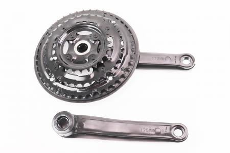 Шатуни до велосипеда MTB, 170 мм, трійна 42/34/24T, квадратна посадка, PRC
