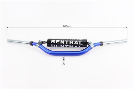 Кермо до мотоцикла d28,7 мм L805 мм з буфером, синє RENTHAL