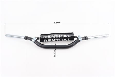 Кермо до мотоцикла d28,7 мм L805 мм з буфером, чорний RENTHAL
