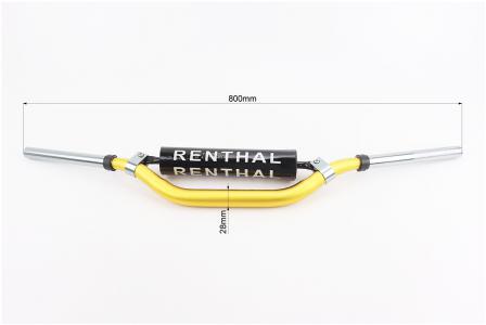 Руль до мотоцикла D28 мм L800 мм з буфером, золотий RENTHAL