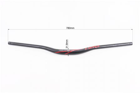 Руль велосипедний MTB 31,8×780 мм алюмінієвий чорно-червоний LUNJE