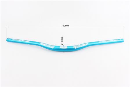 Кермо до велосипеда MTB 31,8х720 мм алюмінієве блакитно-біле LUNJE
