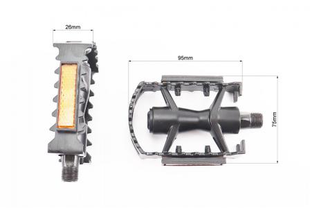 Педалі до велосипеда MTB 9/16" (100x66x25 мм), алюмінієві, чорні PRC