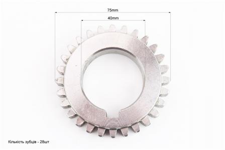 Шестерня колінвала до двигуна R190N/R195NM Z-28 d-40mm PRC