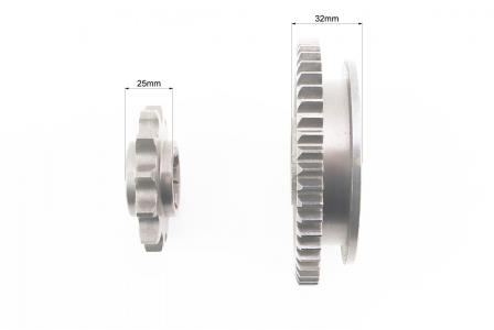 Редуктор фрези до мотоблока R175/180N/190N/195N — вал первинний + зірка Z-12 + шестерня Z-49 Viper