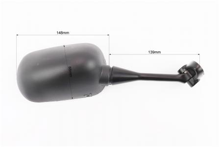 Дзеркала до мотоцикла прямокутні під два болти комплект, чорні Viper