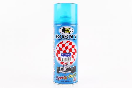 Фарба акрилова аерозоль 400 мл №2603 СИНІЙ МЕТАЛІК до автомобіля BOSNY