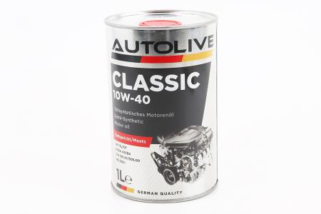Моторна олія до 4-тактних мотоциклів 10W-40 напівсинтетична Classic, 1L AUTOLIVE
