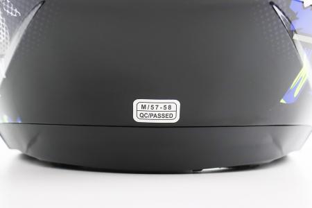 Відкритий шолом до скутера BLD-708 M (57-58 см), чорний-синій BLD