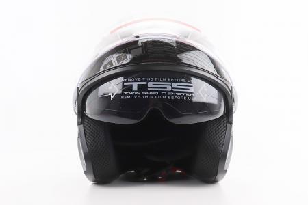 Шолом відкритий до скутера BLD-708 S (55-56 см), чорно-синій BLD