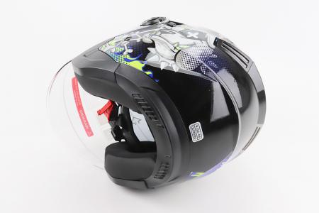 Шолом відкритий до скутера BLD-708 S (55-56 см), чорно-синій BLD
