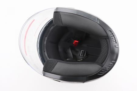 Шолом відкритий до мотоцикла BLD-708 S (55-56 см), чорний-червоний Raptor