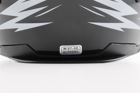 Інтегральний шолом до мотоцикла BLD-M61, M (57-58 см), чорний-сірий Buffalo, BLD