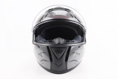 Інтегральний шолом до мотоцикла BLD-M61, M (57-58 см), чорний-сірий Buffalo, BLD