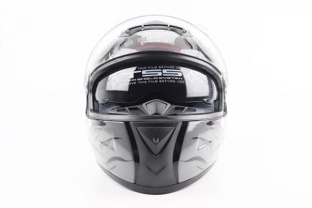 Інтегральний шолом до мотоцикла BLD-M61, M (57-58 см), чорний-сірий Buffalo, BLD