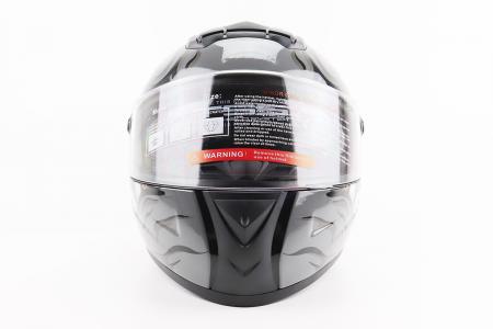 Інтегральний шолом до мотоцикла BLD-M61, M (57-58 см), чорний-сірий Buffalo, BLD
