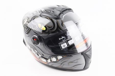 Шолом інтеграл до мотоцикла BLD-M61 S (55-56 см), чорний-сірий Buffalo, BLD