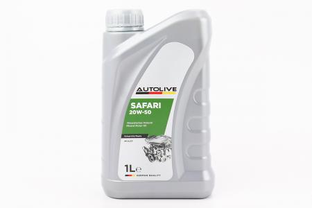 Моторна олива 4T 20W-50 до мотоциклів, мінеральна Safari 1L AUTOLIVE