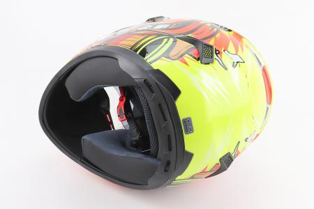 Шолом інтеграл до мотоцикла BLD-M61 M (57-58 см), жовто-помаранчевий 'Buffalo' BLD
