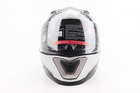 Шолом інтеграл до мотоцикла BLD-M62 M 57-58 см чорний/біло-сірий BLD