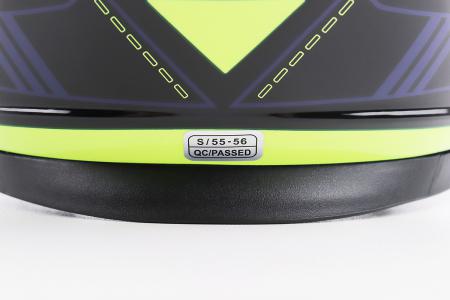 Шолом інтеграл до мотоцикла BLD-M65 S (55-56 см), чорний/неоново-жовто-синій BLD