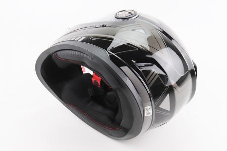 Шолом інтеграл до мотоцикла BLD-M65, розмір M (57-58 см), чорно-сірий