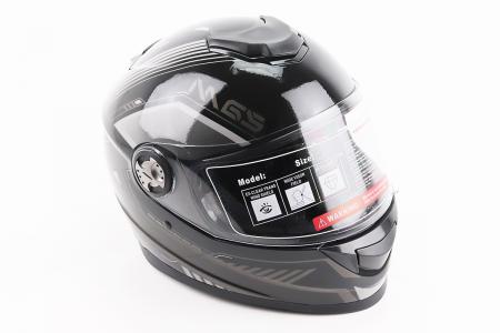 Шолом інтеграл до мотоцикла BLD-M65 S (55-56 см), чорно-сірий