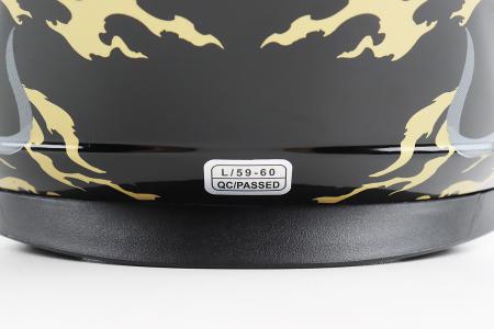 Шолом інтеграл до мотоцикла BLD-M65 L (59-60 см), чорний/золото-сірий "Totem" BLD