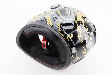 Шолом інтеграл до мотоцикла BLD-M65 L (59-60 см), чорний/золото-сірий "Totem" BLD