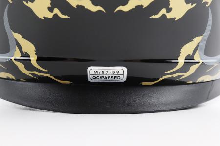 Шолом інтеграл до мотоцикла BLD-M65 M (57-58 см), чорний/золотисто-сірий Totem, BLD