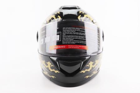 Шолом інтеграл до мотоцикла BLD-M65 M (57-58 см), чорний/золотисто-сірий Totem, BLD