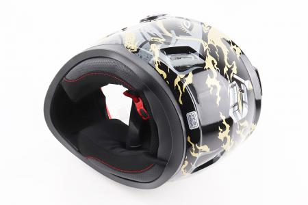 Шолом інтеграл до мотоцикла BLD-M65 S (55-56 см), чорний/золотисто-сірий "Totem" BLD