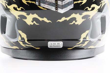 Шолом інтеграл до мотоцикла BLD-M65 S (55-56 см), чорний/золотисто-сірий "Totem" BLD
