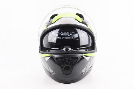 Шолом інтеграл до мотоцикла BLD-M67 L (59-60 см), чорний/неоново-зелений